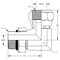 World Wide Fittings Male O-Ring Boss Adjustable to Female JIC Swivel 90 Deg. Elbow 6809X04X04 - alternate 2